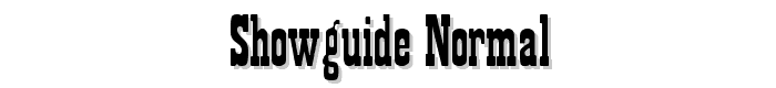 Showguide Normal font